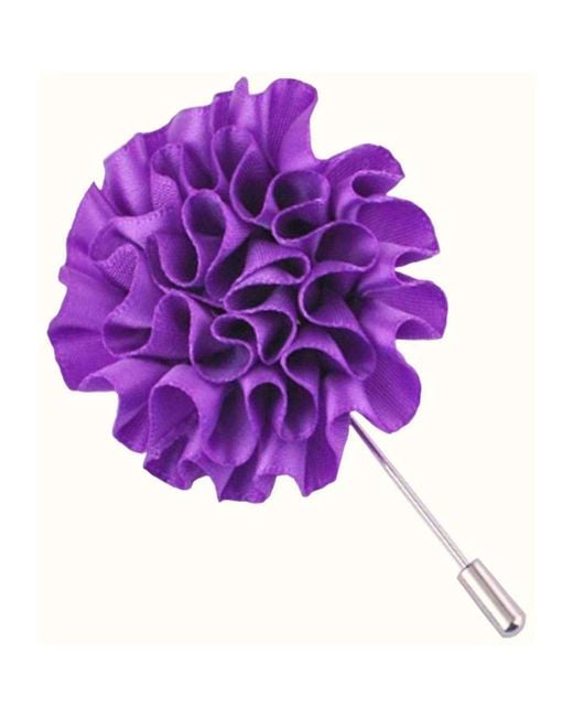 Bassin and Brown Purple Flower Lapel Pin for men