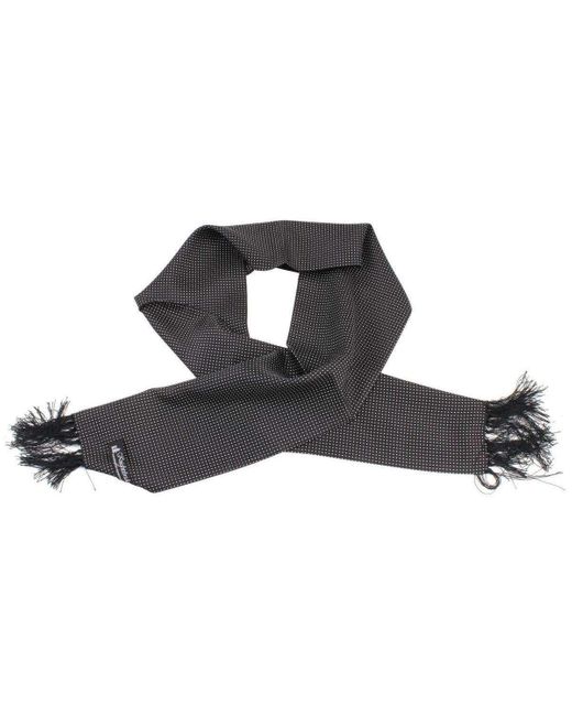 Knightsbridge Neckwear Mens Pin Dot Silk Scarf - Black