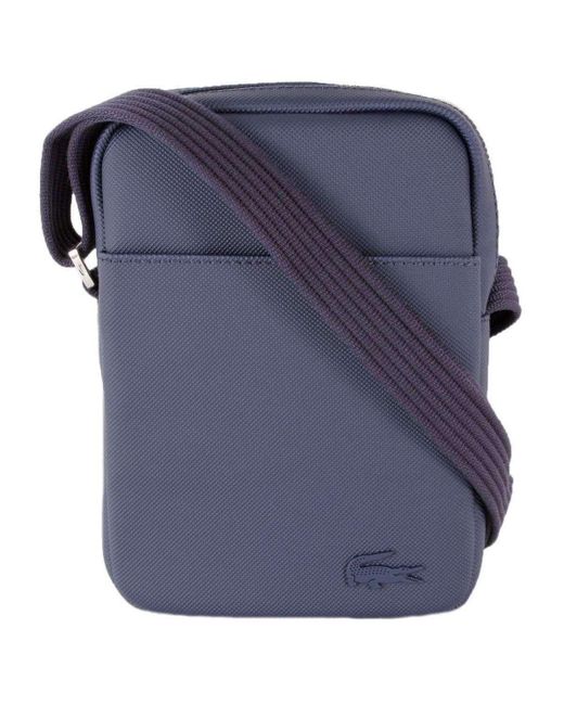 Lacoste Classic Petit Pique Vertical Zip Bag in Blue for Men | Lyst UK