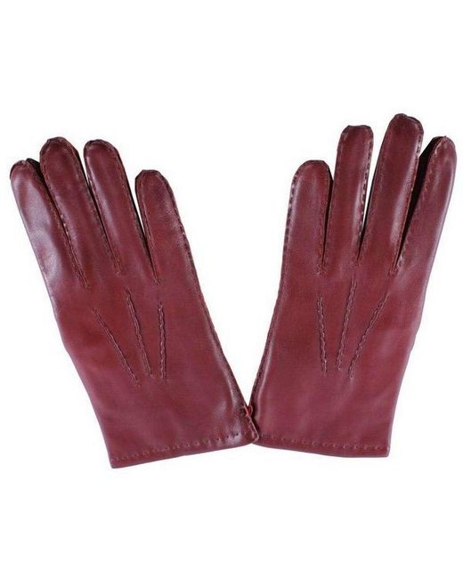Dents Cashmere Lined Chelsea Leather Gloves in Red for Men - Lyst