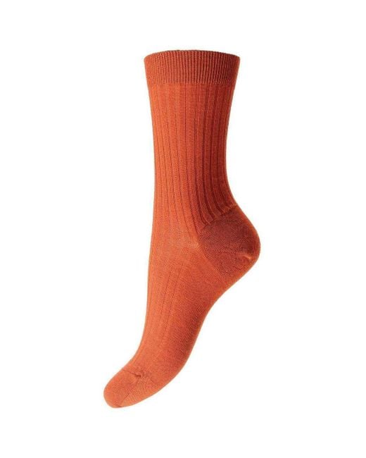 Pantherella Multicolor Rose Rib Merino Wool Socks