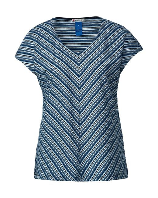 Street One Shirt mit Struktur Streifen in Blau | Lyst DE