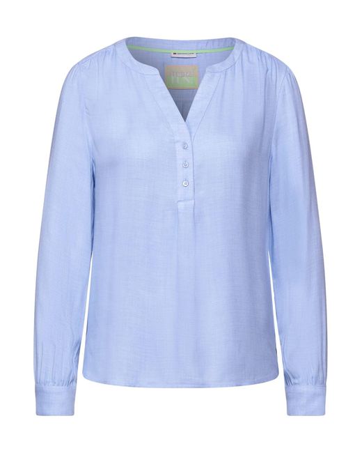 Street One Bluse in Melange Optik in Blau | Lyst DE | Shirts