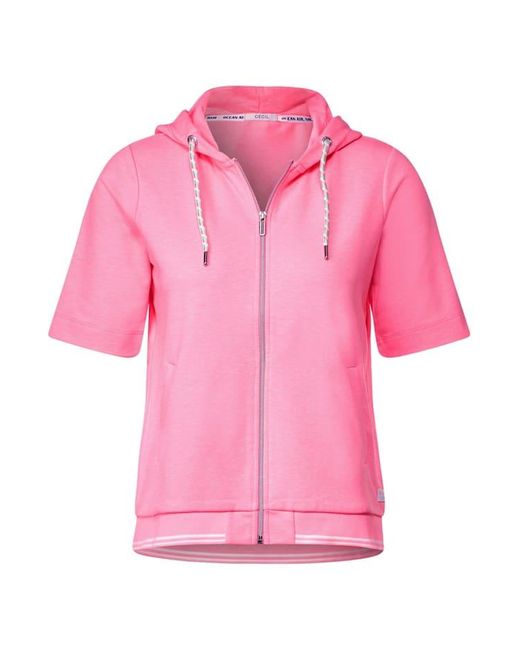 Cecil Hoodie Shirtjacke in Pink | Lyst DE