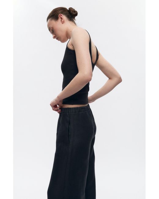 KOTN Blue Persea Linen Pull On Pants