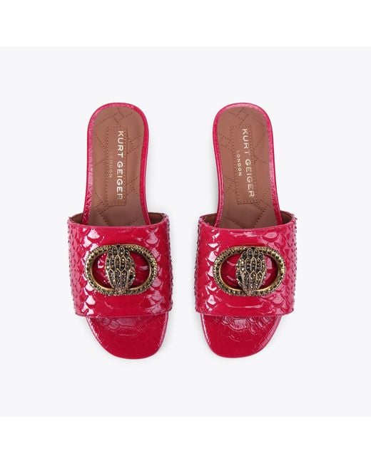 Kurt Geiger Red Kurt Geiger Sandals Fuchsia Leather Chelsea
