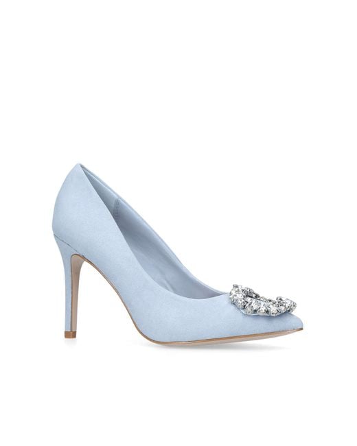 Miss Kg Sally Pale Blue Suede Occasion Heels