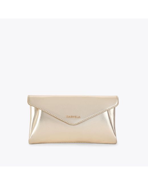 Carvela Kurt Geiger Natural Megan Envelope Clutch - Gold Envelope Clutch Bag