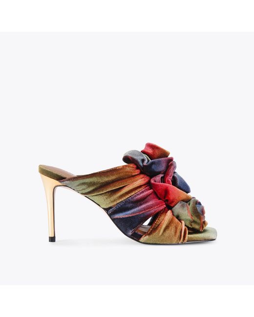 Kurt Geiger Multicolor Bloom Mule Heels - Velvet Mule Heels