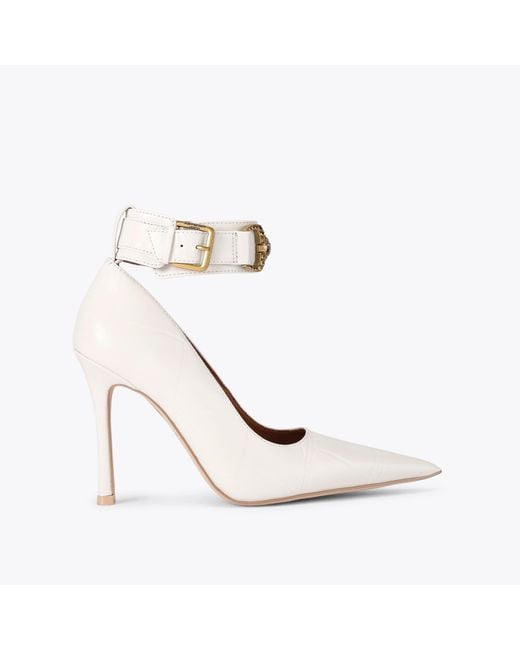 Kurt Geiger White Mansion Ankle Strap Court
