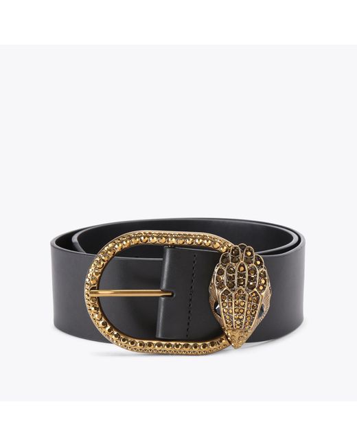 Kurt Geiger Kurt Geiger Belt Black Leather Mayfair