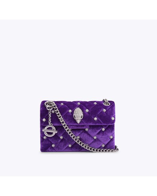 Kurt Geiger Purple Women's Kensington Bag Velvet