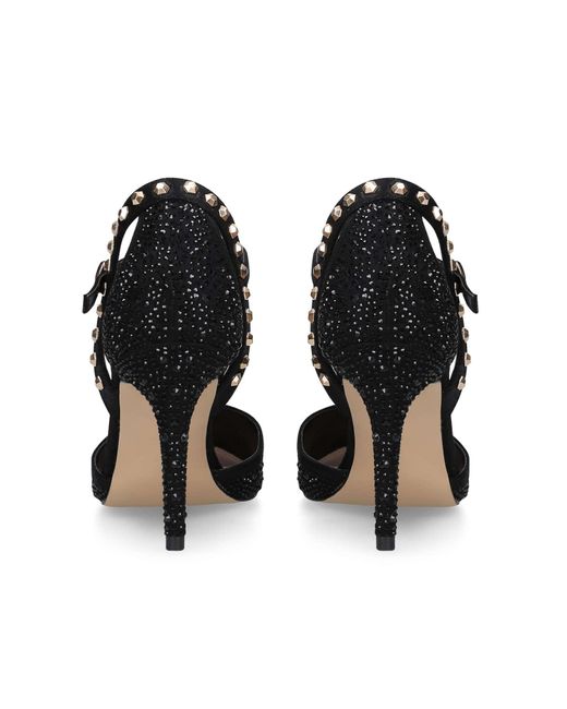 carvela black suede court shoes