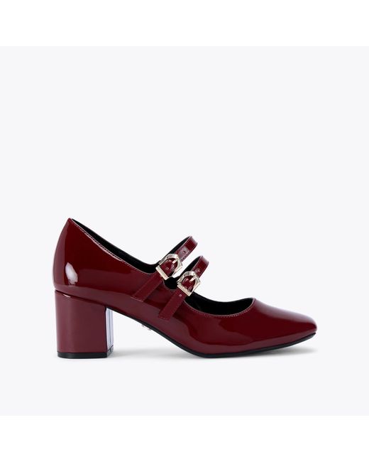 Carvela Kurt Geiger Purple Heels Wine Patent Harper