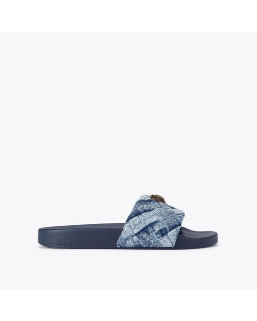 Kurt Geiger Blue Denim Meena Eagle Slides