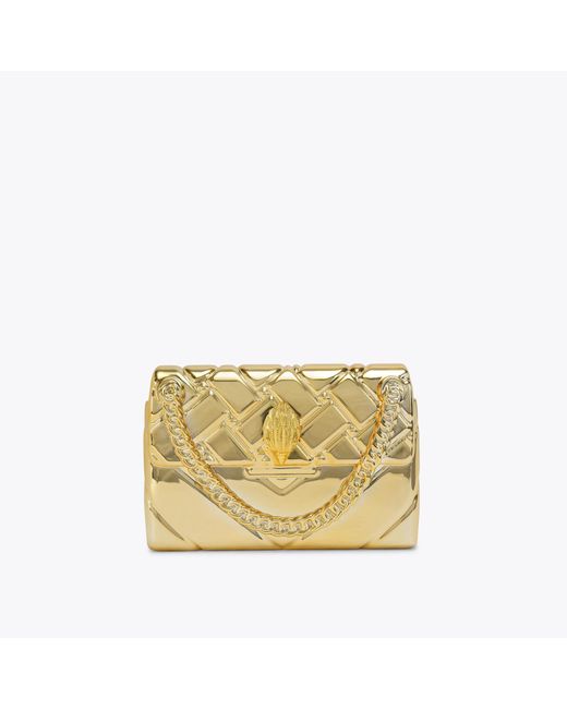 Kurt Geiger Metallic Kurt Geiger Clutch Bag Gold Kensington