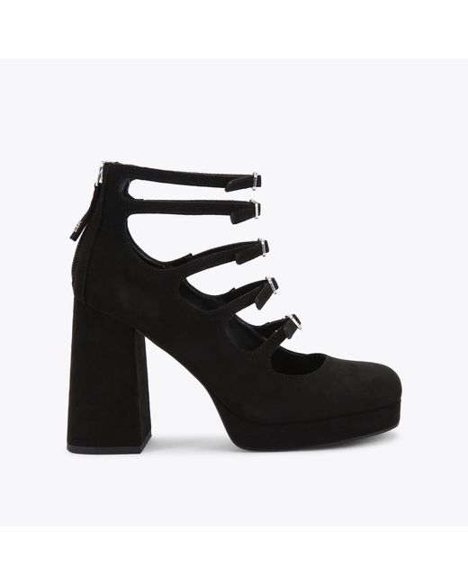 KG by Kurt Geiger Black Heels Fabric Flawlesss