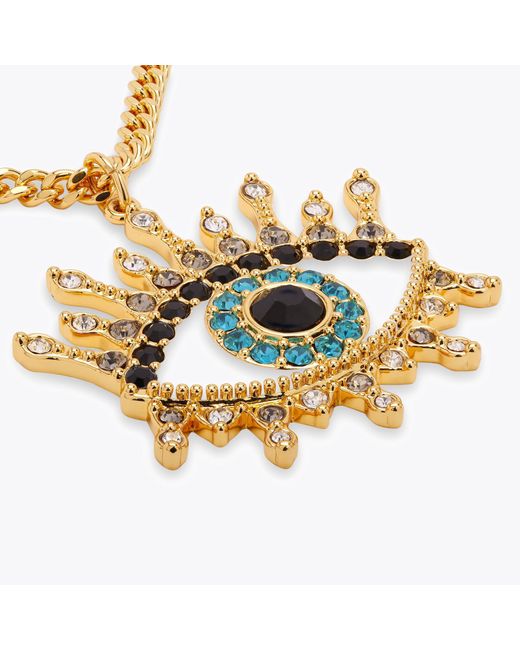 Kurt Geiger Metallic Evil Eye Necklace - Gold Evil Eye Necklace