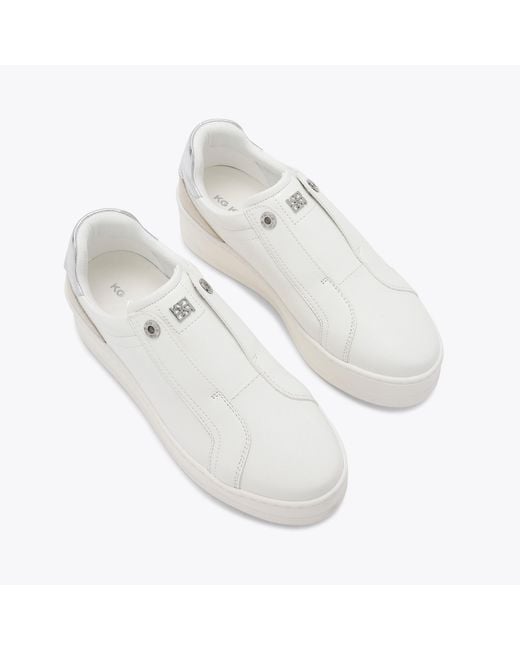 KG by Kurt Geiger White Trainer Synthetic Leader