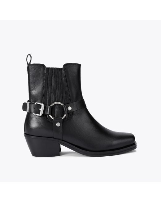 KG by Kurt Geiger Black Boots Leather Western Tyla