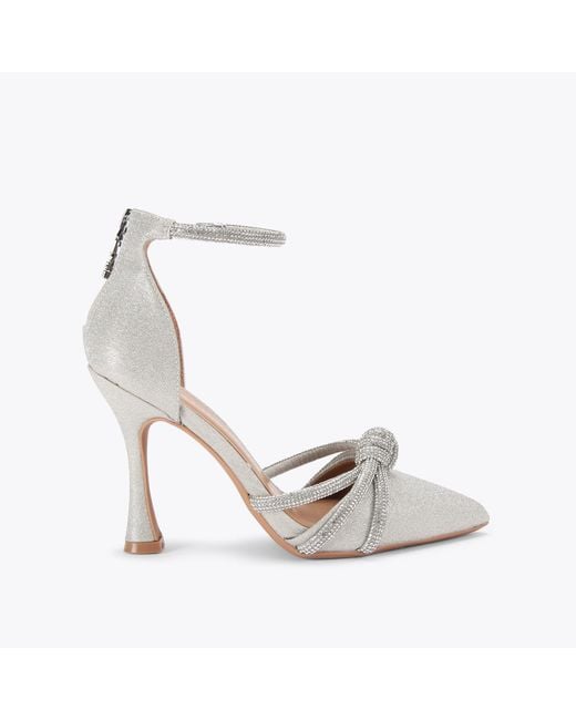 KG by Kurt Geiger White Heels Gold Synthetic Ava