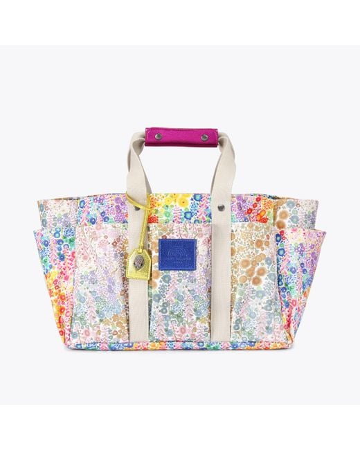 Kurt Geiger Blue Kurt Geiger Gardening Bag Canvas Floral Couture