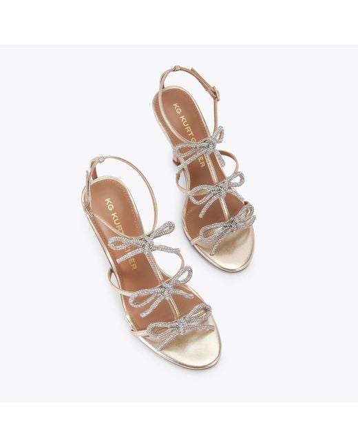 KG by Kurt Geiger Metallic Heels Gold Scarlet
