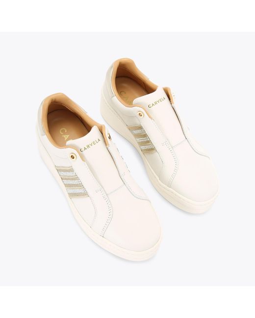 Carvela Kurt Geiger Natural Trainers Leather Connected Tape
