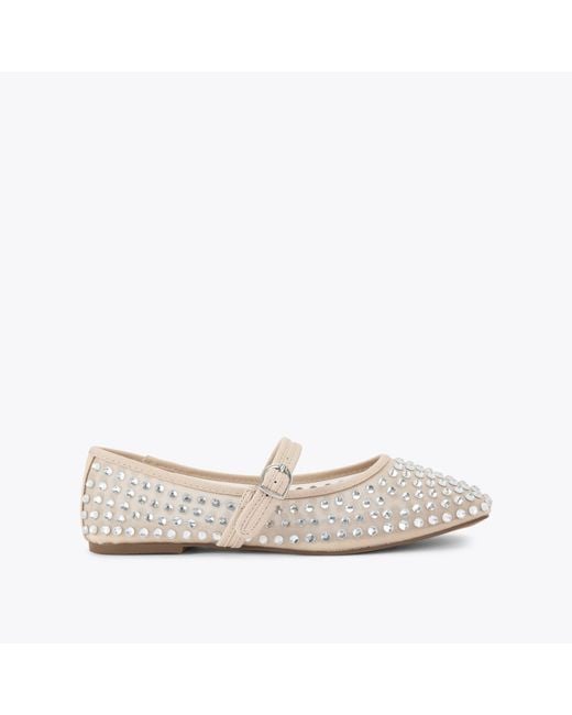 KG by Kurt Geiger White Flats Fabric Nina Mesh