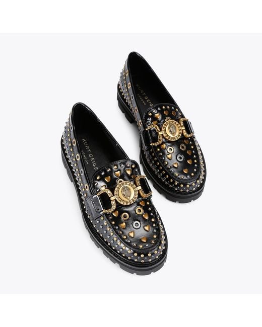 Kurt Geiger Black Kurt Geiger Flats Combination Leather Mansion