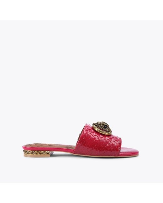 Kurt Geiger Red Kurt Geiger Sandals Fuchsia Leather Chelsea
