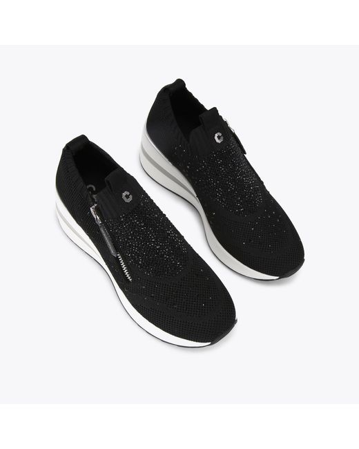 Carvela Kurt Geiger Black Trainer Fabric High Rise