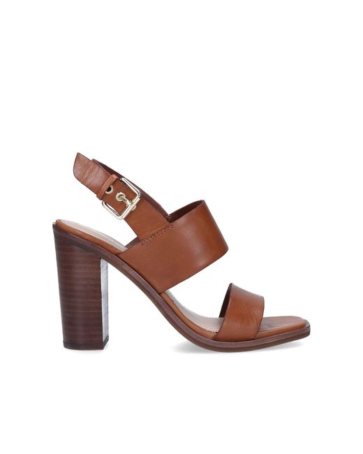 ALDO Brown Fielia Block-heel Leather Sandals