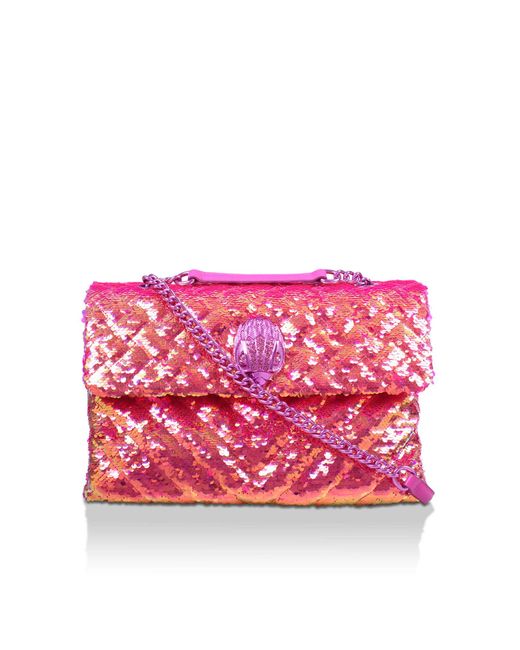 Kurt Geiger Pink Kensington Bag Sequin Shoulder Bag Xxl