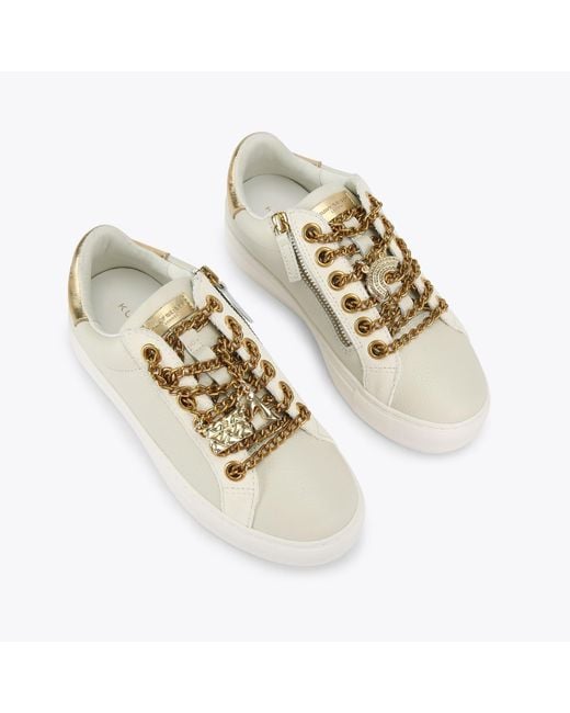 Kurt Geiger Natural Chain-Detail Charm Laney Sneakers