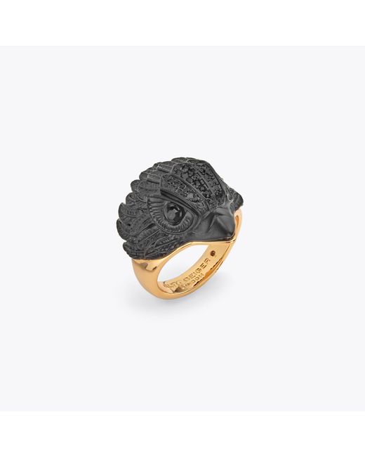 Kurt Geiger Metallic Kurt Geiger Jewellery Gold Combination Pave Eagle Ring