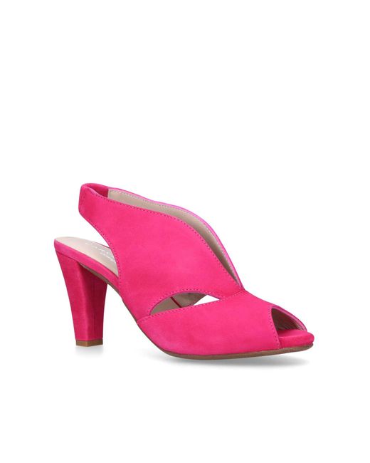 Carvela Kurt Geiger Pink 'arabella' Mid Heel Court Shoes