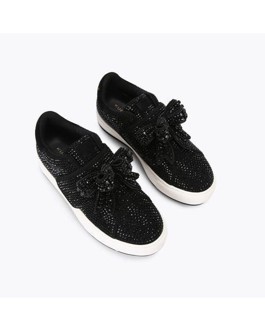 Kurt Geiger Black Kurt Geiger Trainers Crystal Synthetic Laney Bow