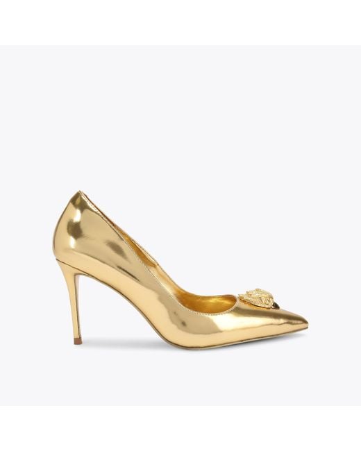 Kurt Geiger Metallic Kurt Geiger Heels Gold Leather Belgravia
