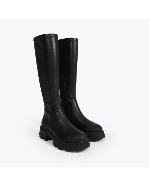 KG by Kurt Geiger Black Knee High Boots Vegan Trekker Sock