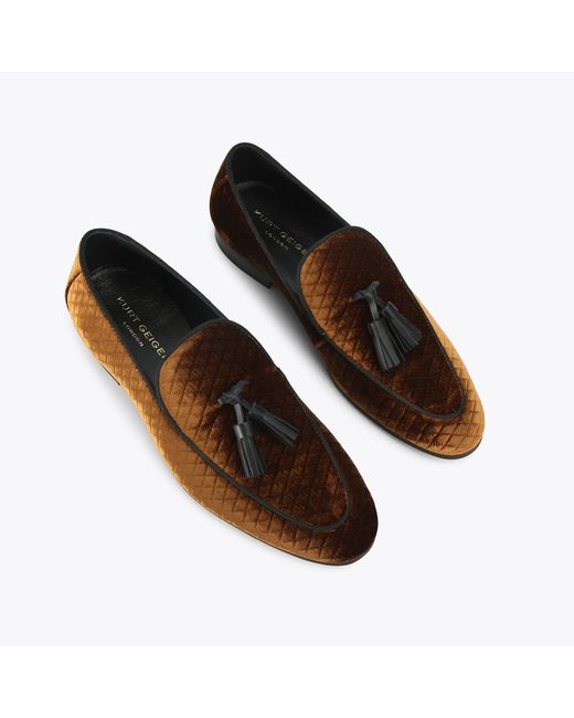 Kurt Geiger Brown Kurt Geiger Loafer Velvet Synthetic Henry for men