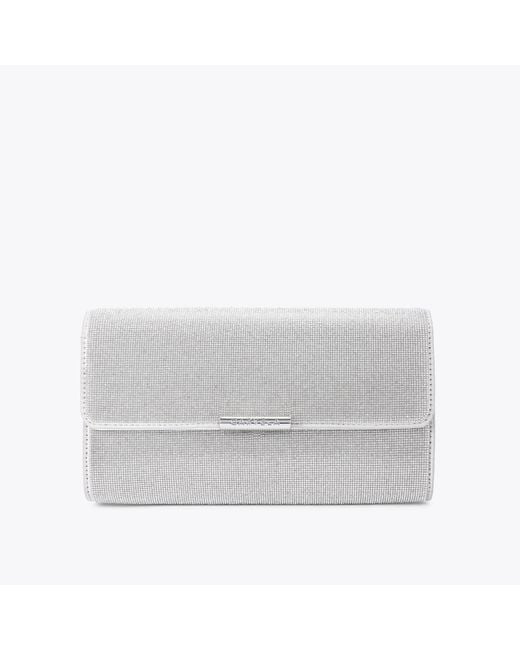 Carvela Kurt Geiger Bag Clutch Silver Gala in Grey Lyst UK
