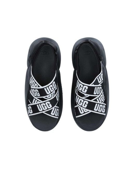 UGG La Cloud Sandal in Black Lyst UK