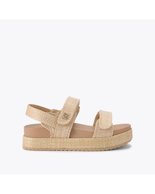 KG by Kurt Geiger Natural Sandals Beige Fabric Raymond