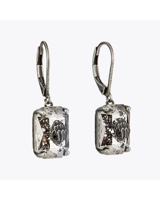 Kurt Geiger White Kurt Geiger Jewellery Earrings Silver Crystal Droplet