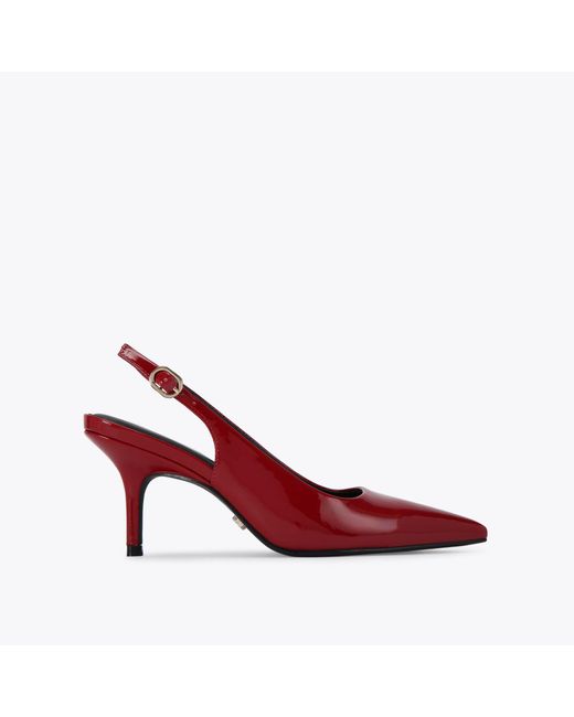 Carvela Kurt Geiger Red Heels Synthetic Spirit Sling