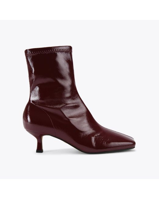 KG by Kurt Geiger Brown Ankle Boot Wine Synthetic Tact