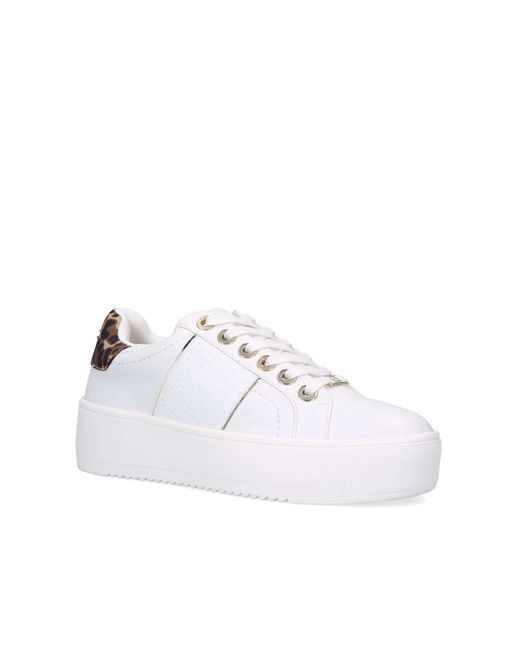 kurt geiger white platform trainers