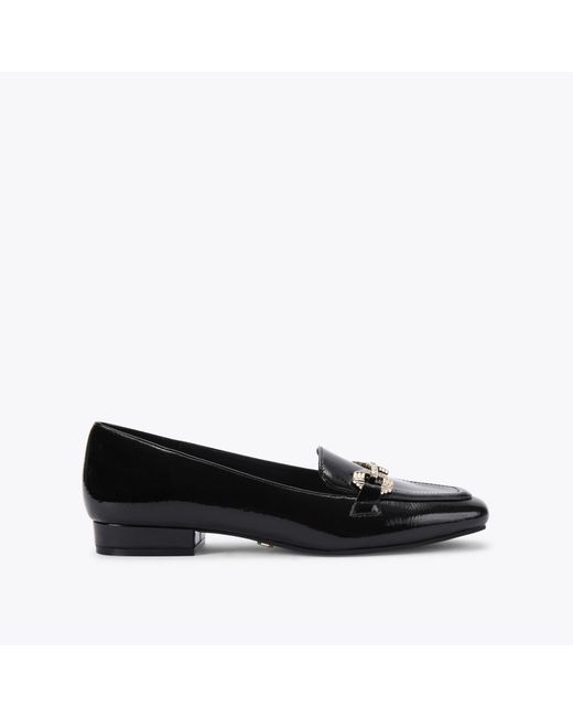 Carvela Kurt Geiger Black Loafer Patent Synthetic Poise