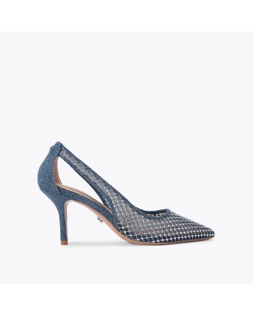 Carvela Kurt Geiger Blue Heels Denim Fabric Hotsox